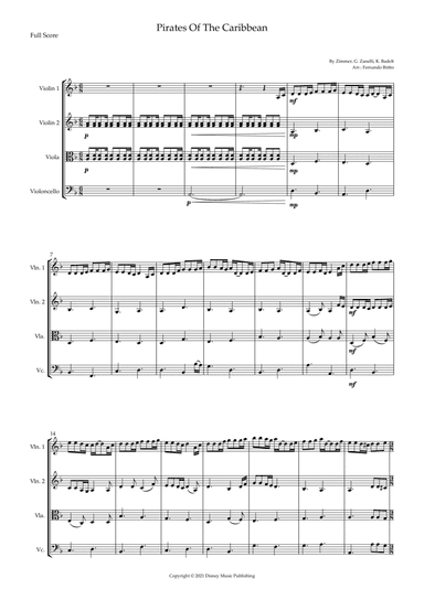 Pirates Of The Caribbean (arr. Fernando Britto)