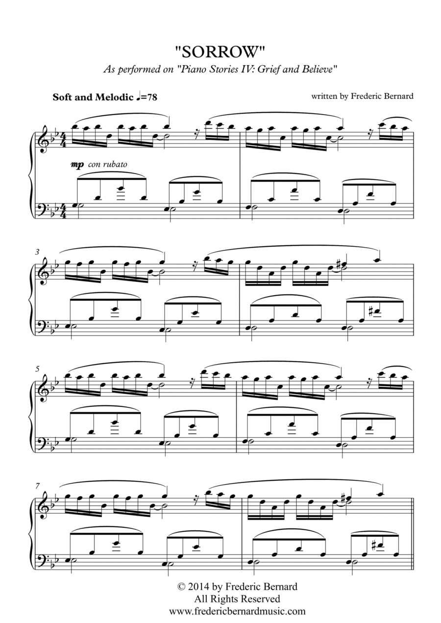 Sorrow (Bittersweet Solo Piano)