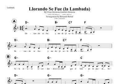 Llorando Se Fue (la Lambada) (arr. Bernardo Bernal Hidalgo)