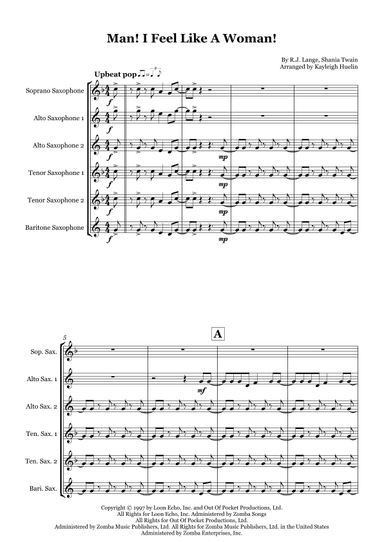 Man! I Feel Like A Woman! (arr. Kayleigh Huelin)