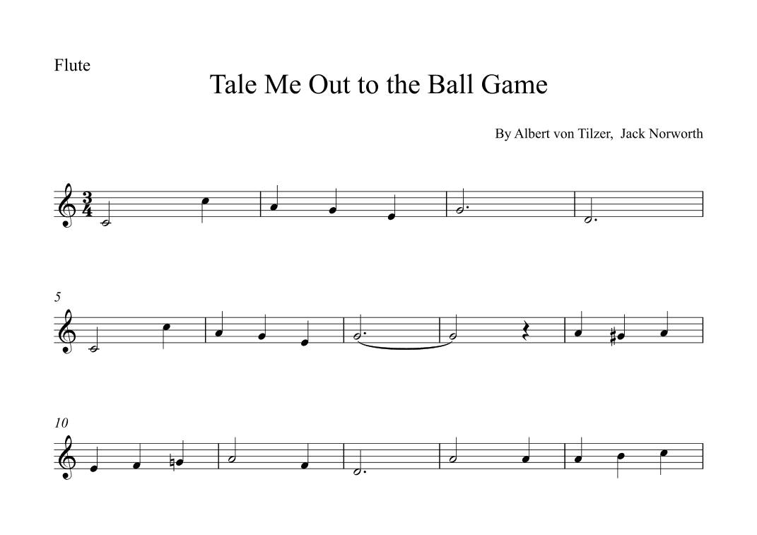 Take Me Out To The Ball Game (arr. Alex Nunes Rodrigues)