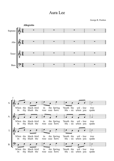 Aura Lee (arr. Alex Nunes Rodrigues)
