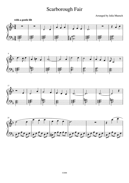 Scarborough Fair (arr. Julia Muench)