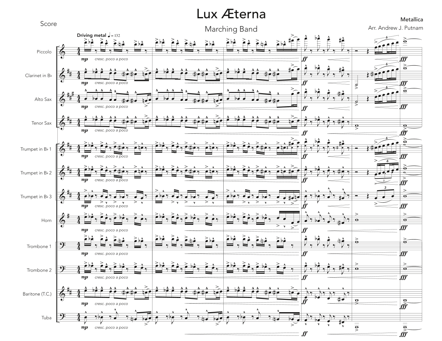 Lux Æterna (arr. Andrew J. Putnam)