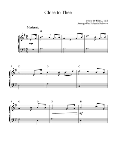 Close to Thee (arr. Kaiserin Rebecca)