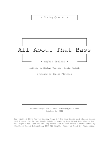 All About That Bass (arr. Denise Flatness)