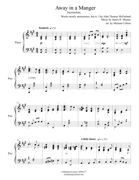 Away in a Manger (arr. Michael Colson)