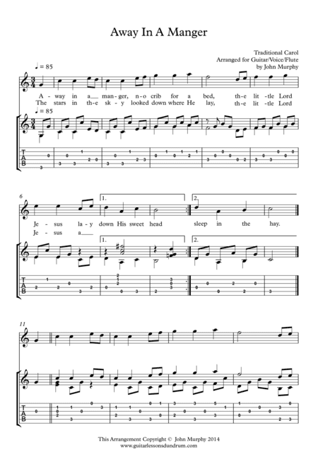 Away In A Manger Christmas Carol (arr. John Murphy)