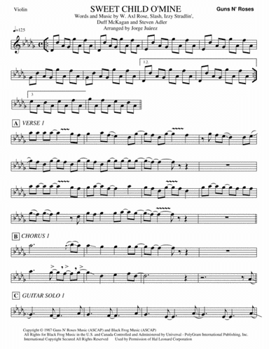 Sweet Child O' Mine (arr. Jorge Juárez)