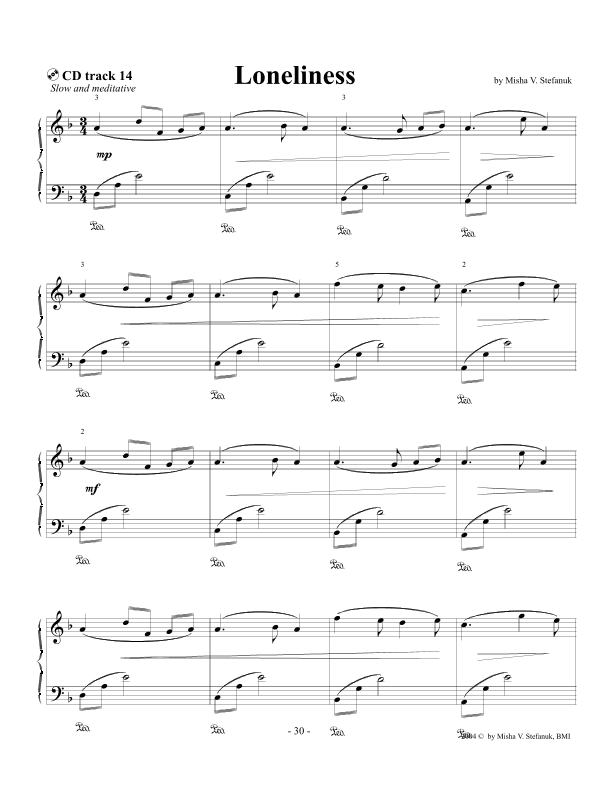 Loneliness, easy intermediate Romantic