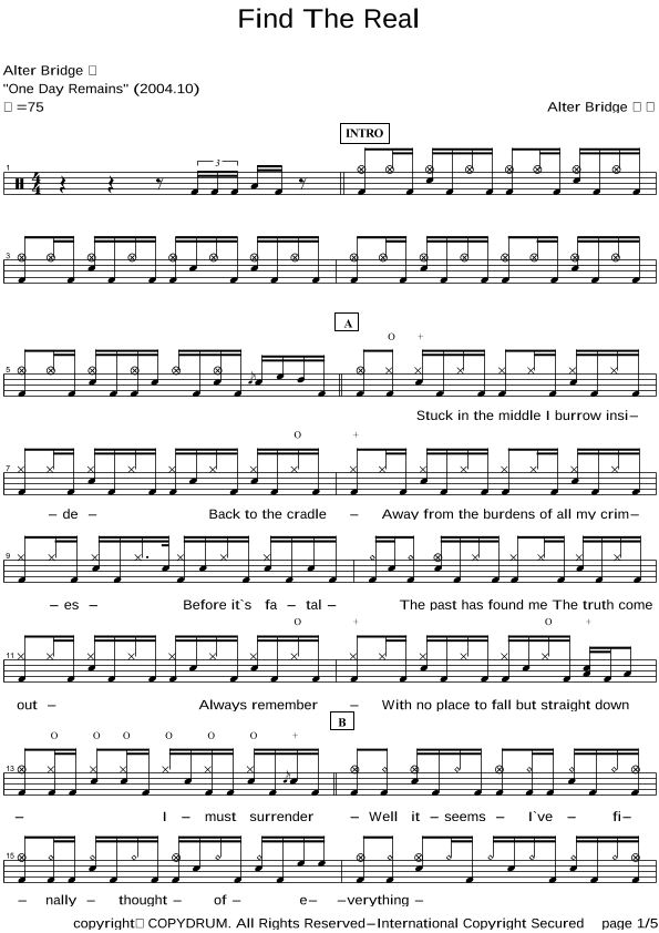 Find The Real (arr. COPYDRUM)