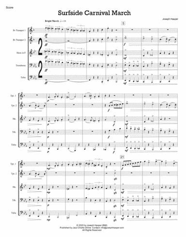 Surfside Carnival - Brass Quintet