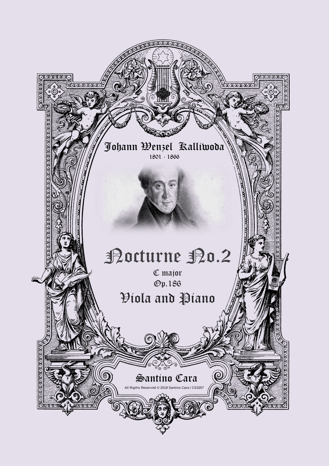 Kalliwoda - Nocturne No.2 in C major Op.186  for Viola and Piano - Score and Part (arr. Santino Cara)