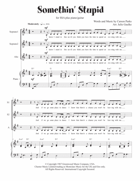 Somethin' Stupid (arr. Julie Gaulke)