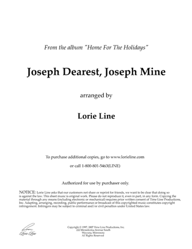 Joseph Dearest, Joseph Mine (from Home For The Holidays) (arr. Lorie Line)