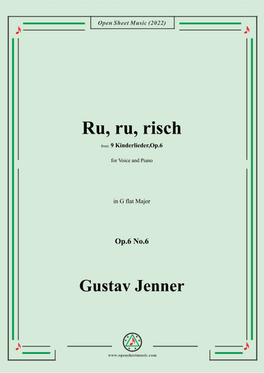 Jenner-Ru,ru,risch,in G flat Major,Op.6 No.6 (arr. OSM Press)