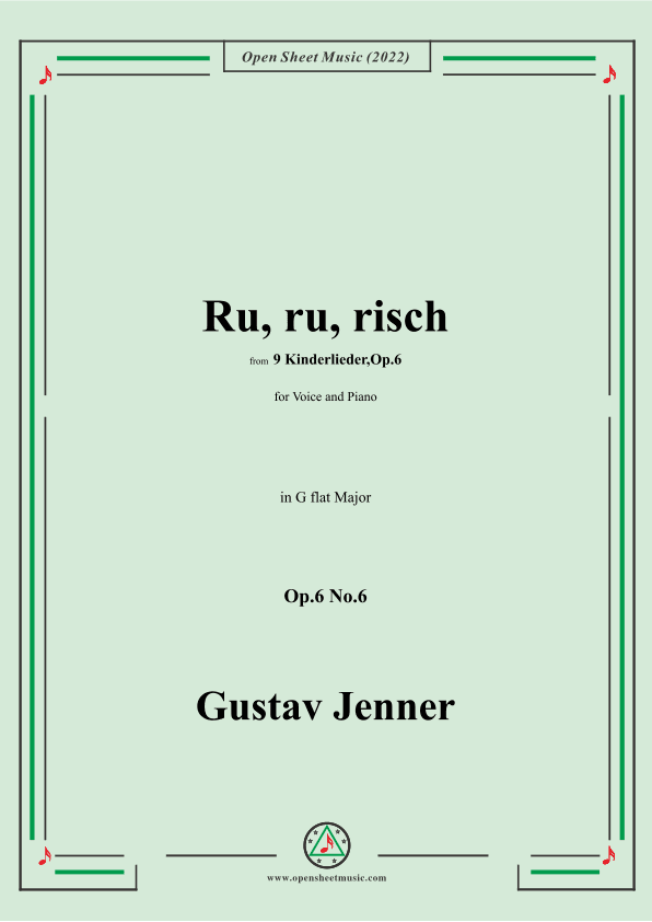 Jenner-Ru,ru,risch,in G flat Major,Op.6 No.6 (arr. OSM Press)