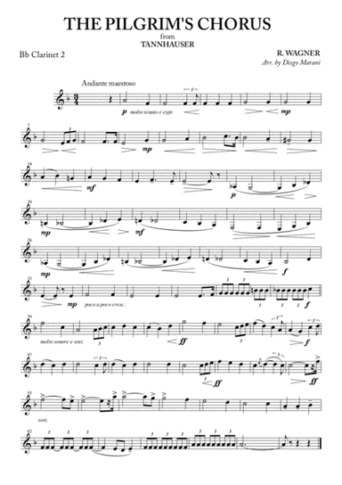 The Pilgrim's Chorus for Clarinet Quartet (arr. Diego Marani)