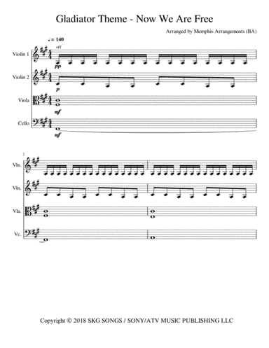 Gladiator Main Theme (arr. Memphis Arrangements (BA))