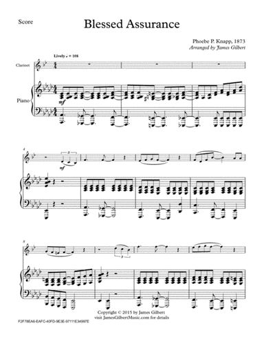Blessed Assurance (arr. James Gilbert)