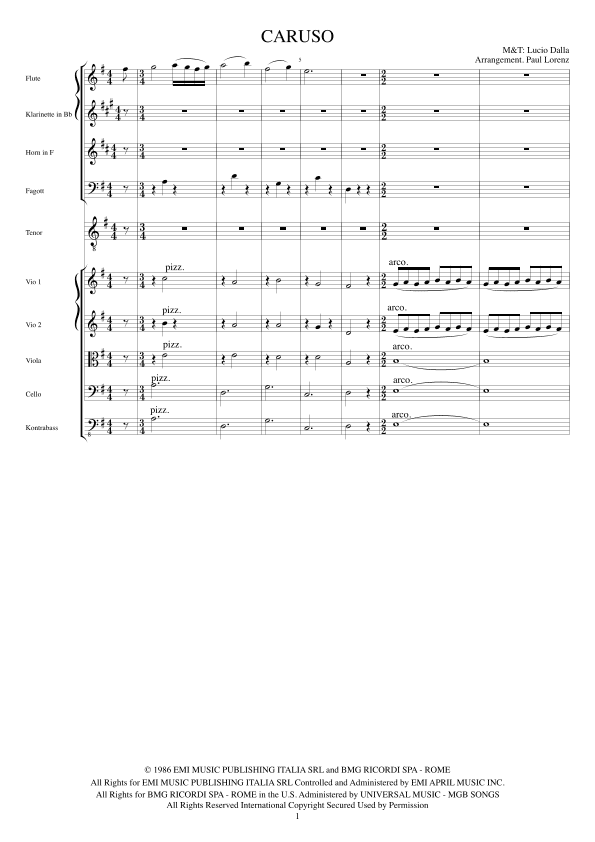 Caruso (arr. Paul Lorenz)