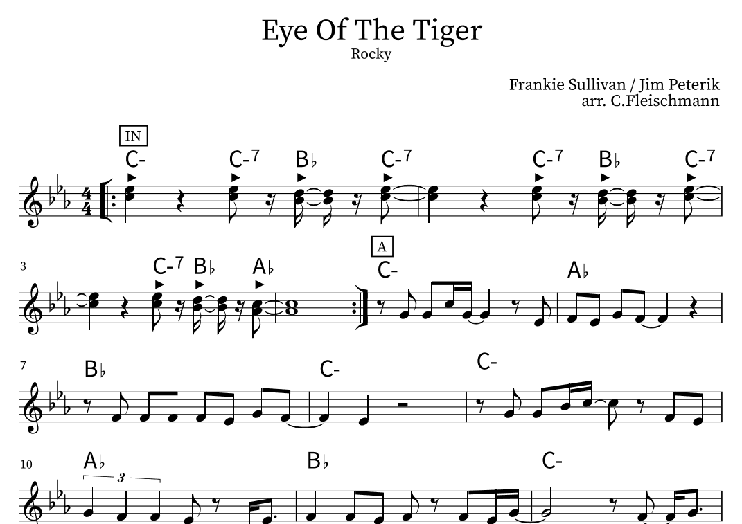 Eye Of The Tiger (arr. Christoph Fleischmann)