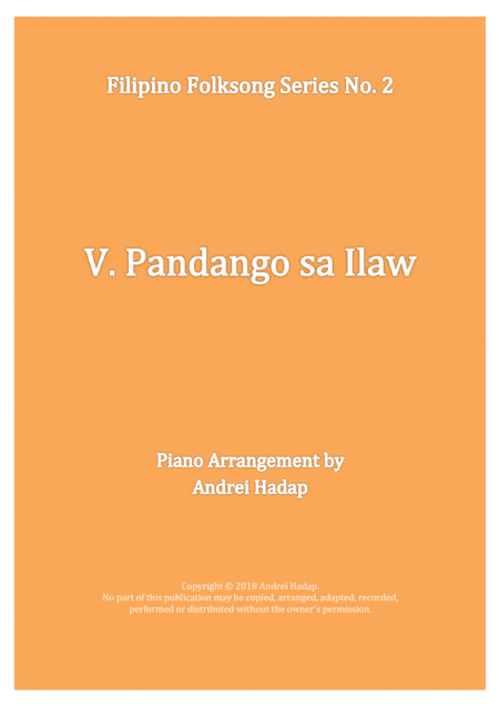 Pandango sa Ilaw - arranged for Piano Solo (arr. Andrei Hadap)