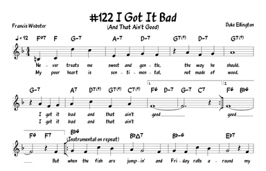 I Got It Bad And That Ain't Good (arr. John Fries)