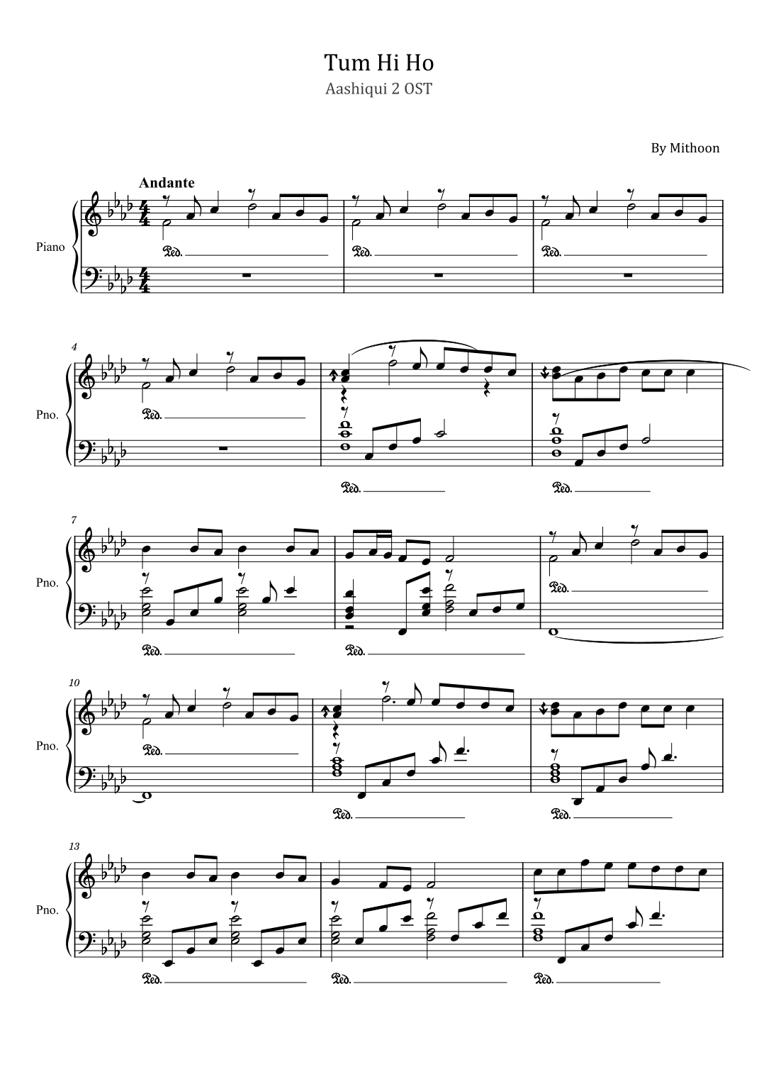 Tum Hi Ho (arr. poon)