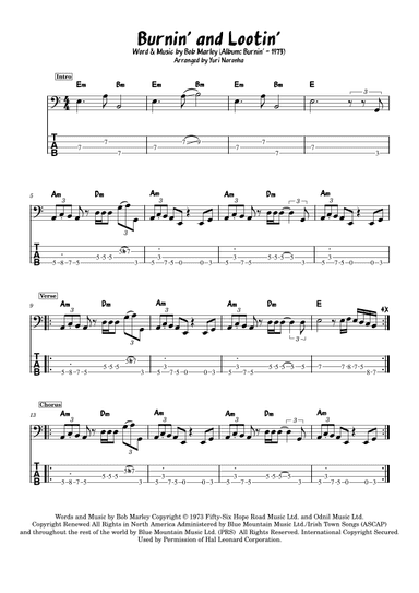 Burnin' And Lootin' (arr. Yuri Noronha)
