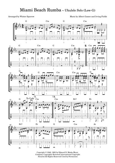 Miami Beach Rumba (arr. Winter Sparrow)
