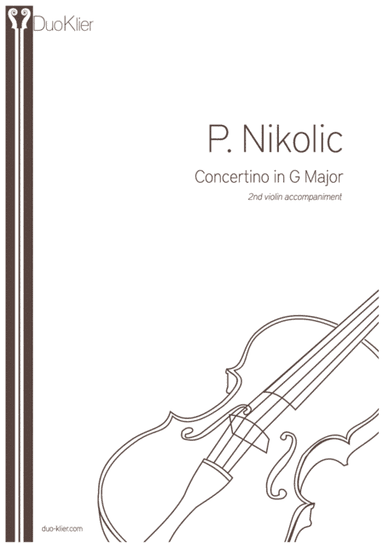 Nikolic - Concertino in G Major, 2nd violin accompaniment (arr. Duo Klier)