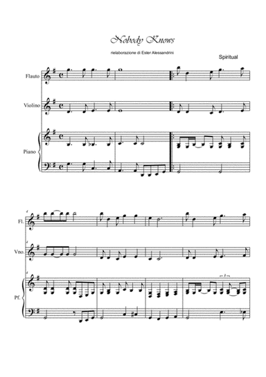 Nobody Knows Trio - spiritual (arr. Ester Alessandrini)