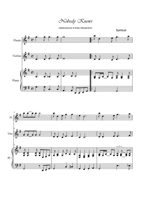 Nobody Knows Trio - spiritual (arr. Ester Alessandrini)