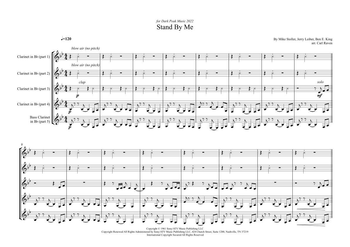 Stand By Me (arr. Carl Raven)