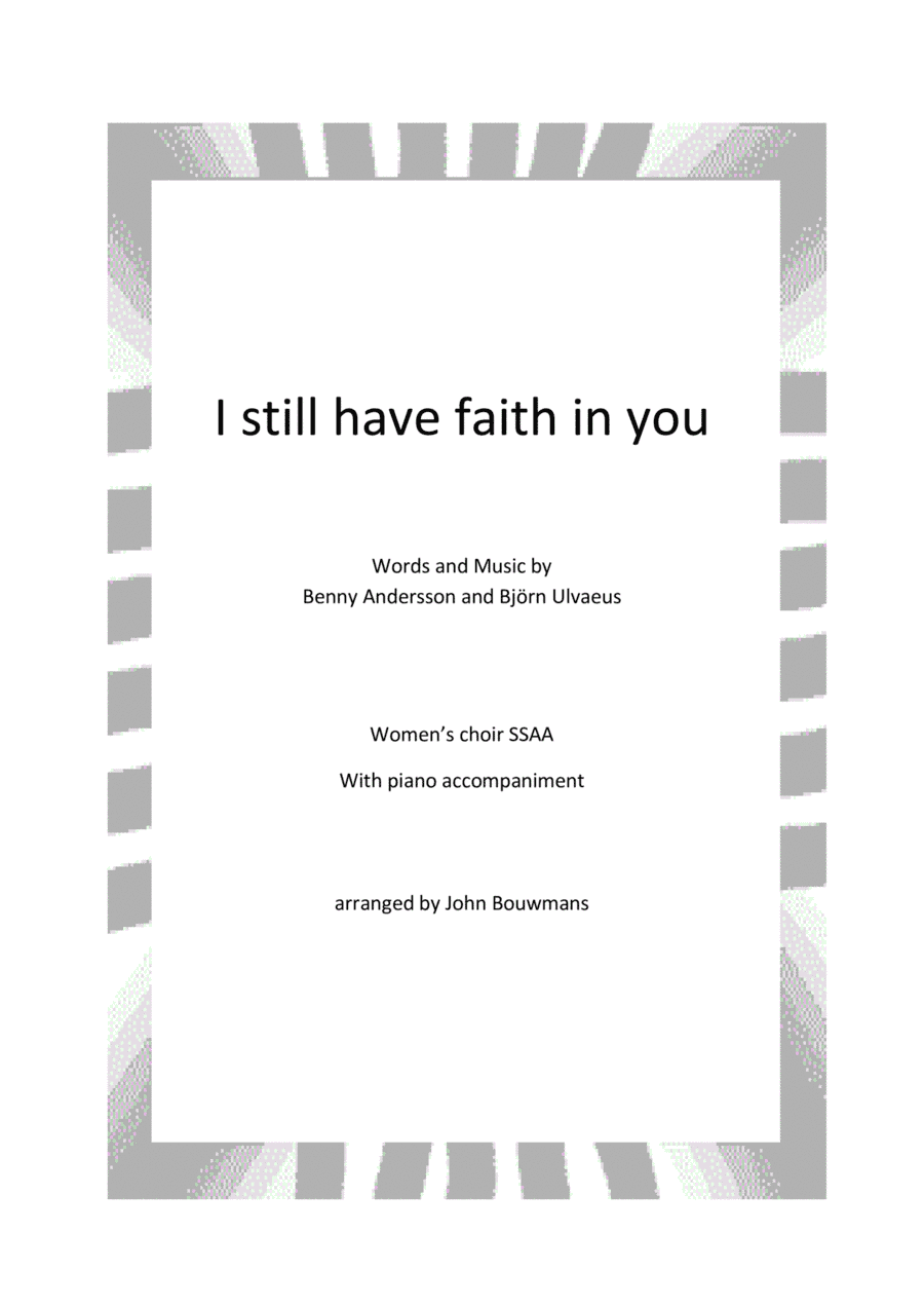 I Still Have Faith In You (arr. John Bouwmans)
