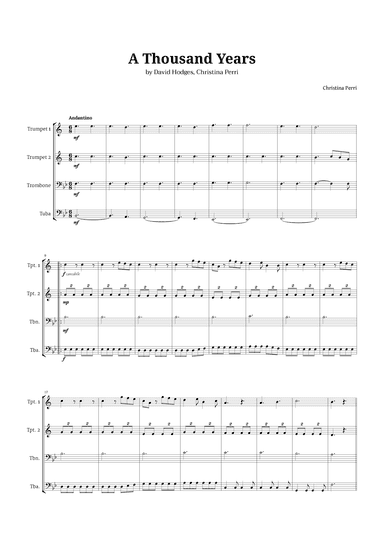 A Thousand Years (arr. Langanho)