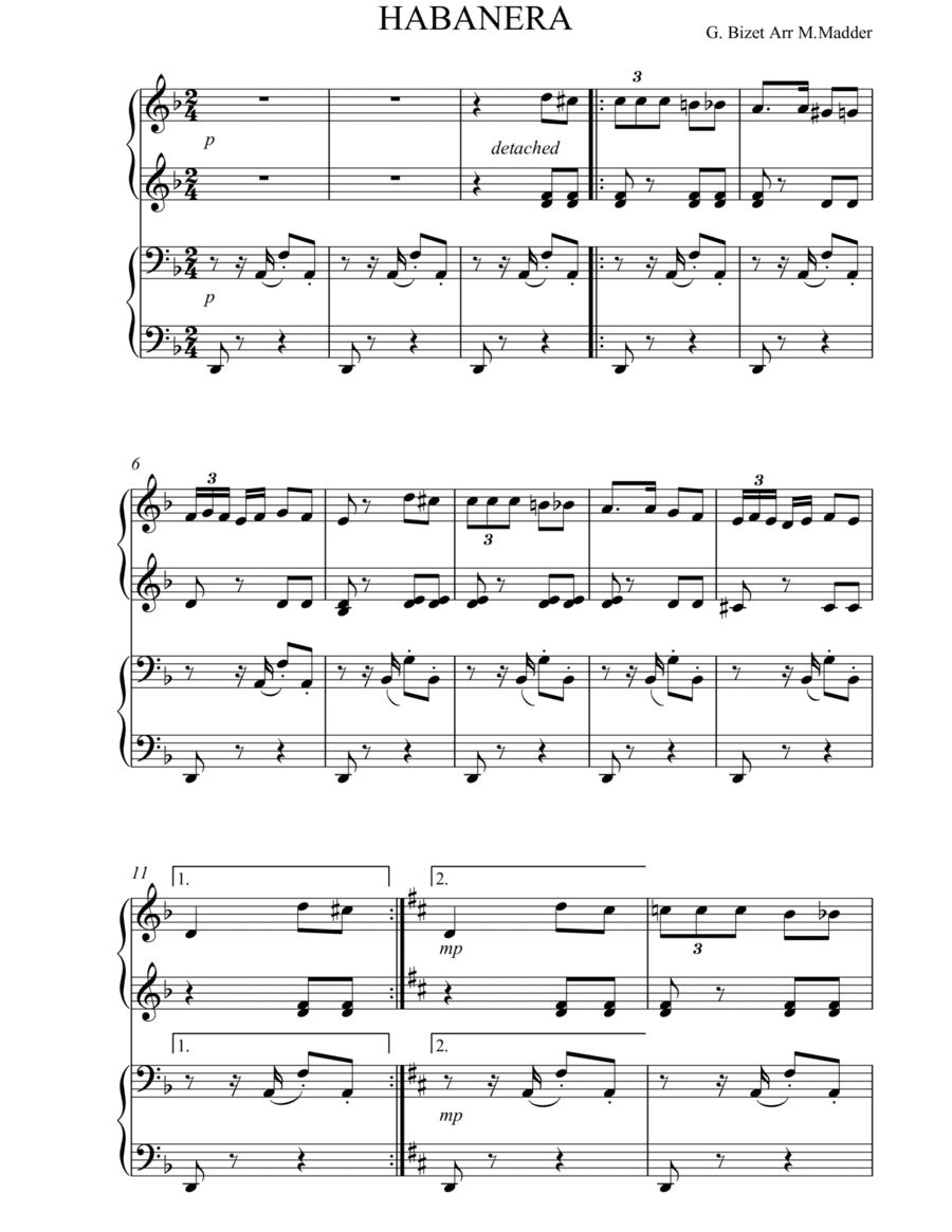 Habanera - Carmen (arr. Michelle Madder)