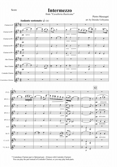Intermezzo from "Cavalleria Rusticana" (Clarinet Choir) (arr. Daisuke Uchiyama)