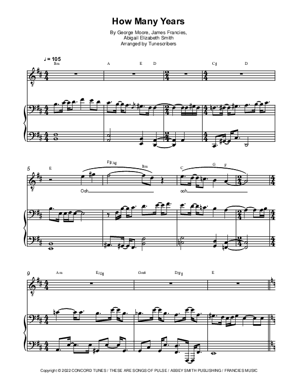 How Many Years (arr. Tunescribers)