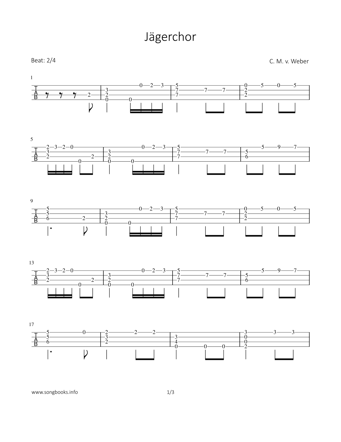 Jägerchor (arr. Bettina Schipp)