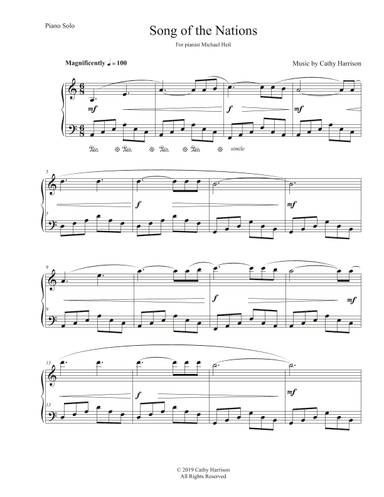 Song of the Nations Piano Solo
