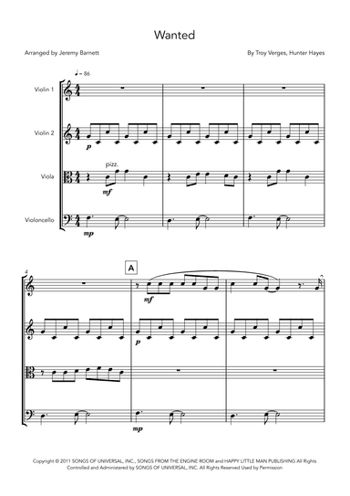 Wanted (arr. Jeremy Barnett)