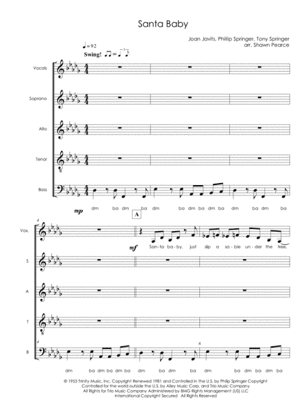 Santa Baby (arr. Shawn Pearce)
