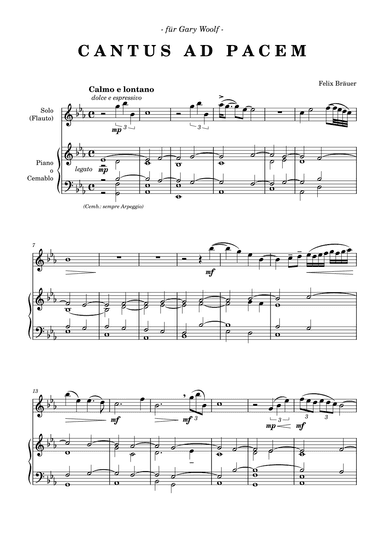Cantus ad Pacem (instrumental version)