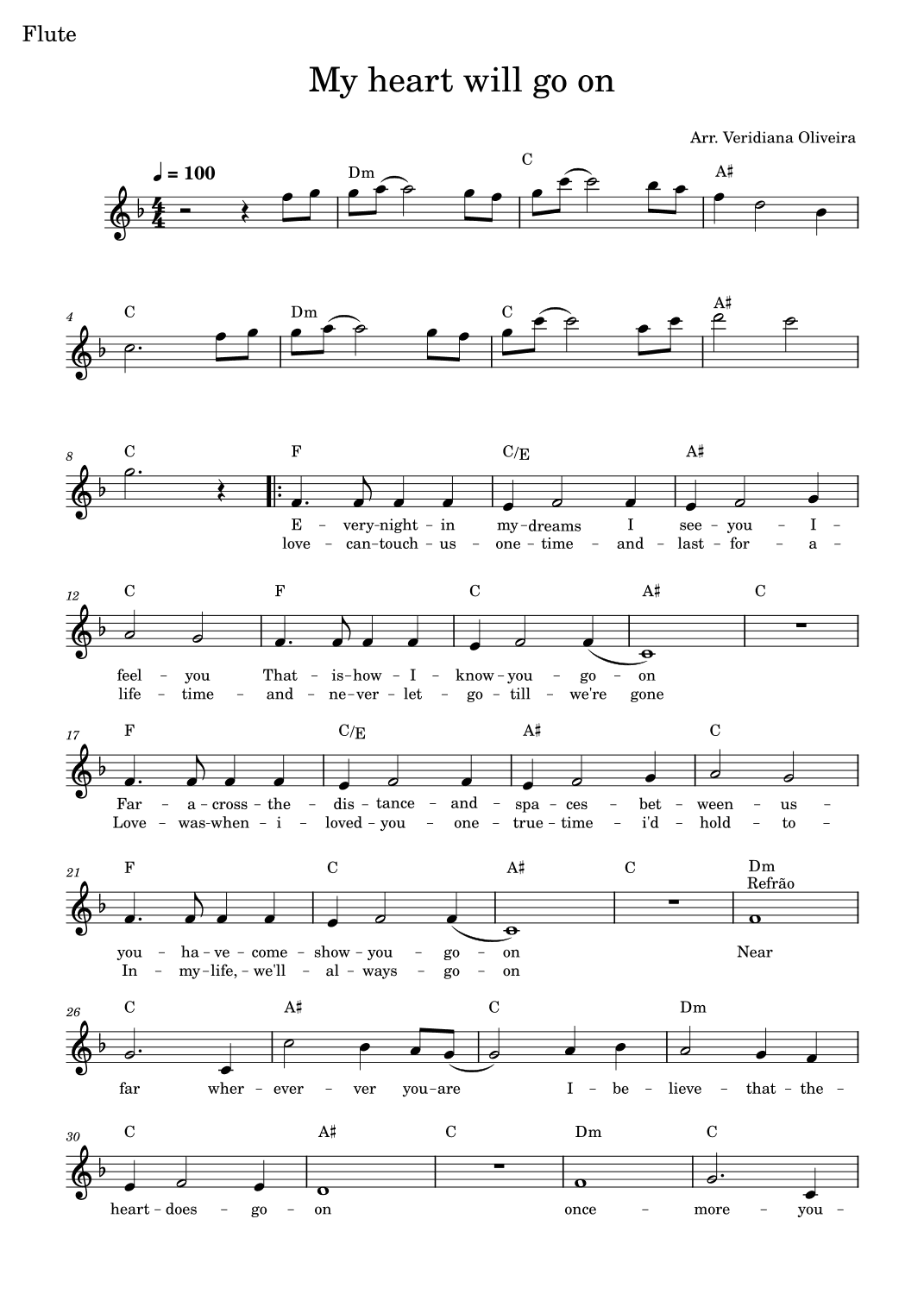 My Heart Will Go On (love Theme From 'titanic') (arr. Veridiana Oliveira)