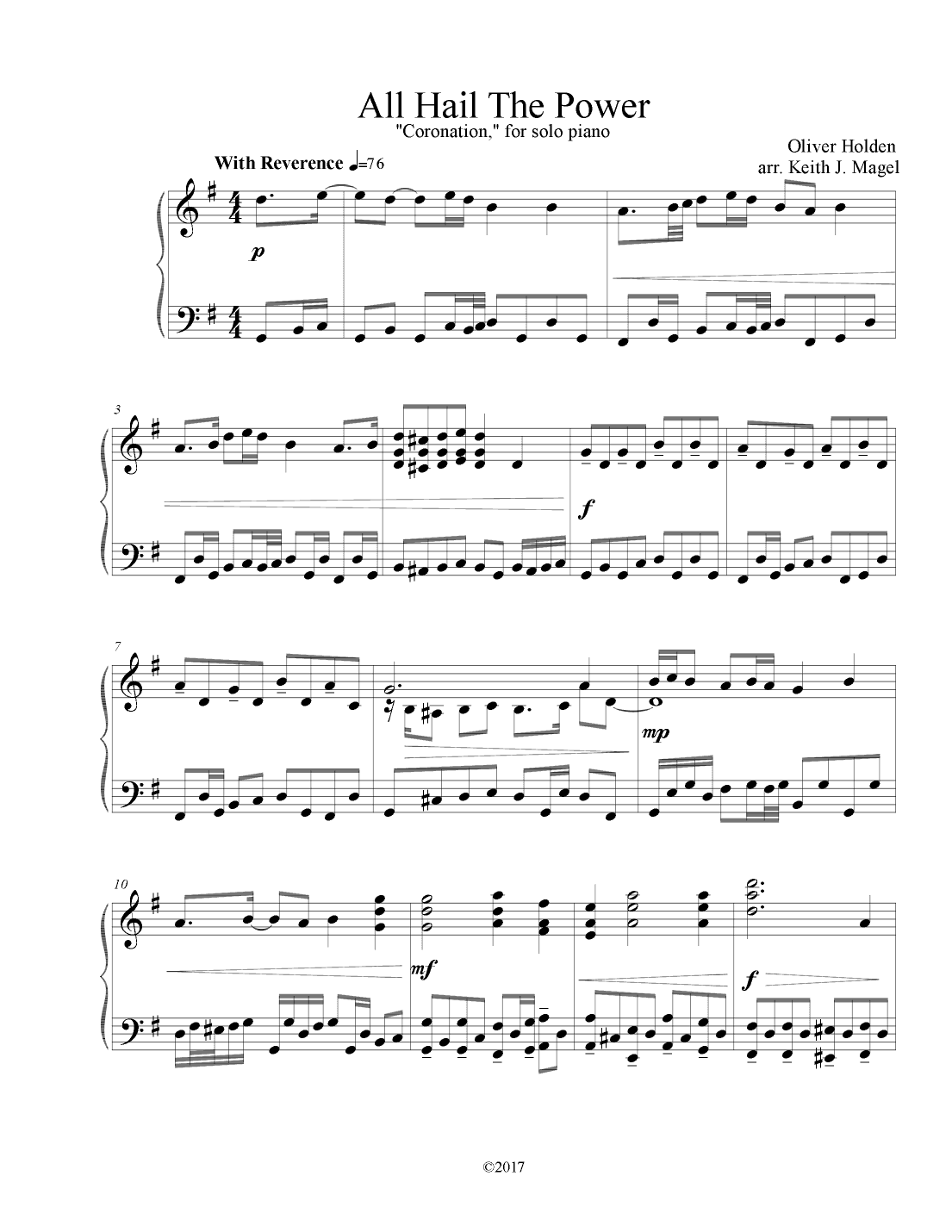 All Hail The Power Of Jesus' Name (arr. Keith James Productions)
