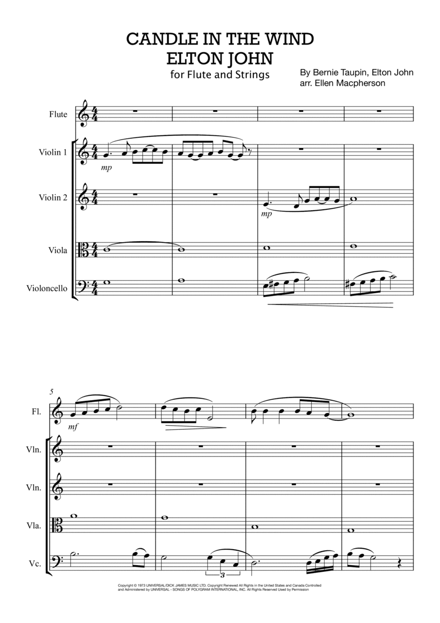 Candle In The Wind (arr. Ellen Macpherson)