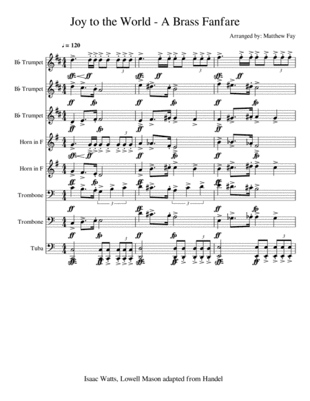 Joy to the World - A Brass Ensemble (arr. Matthew Fay)
