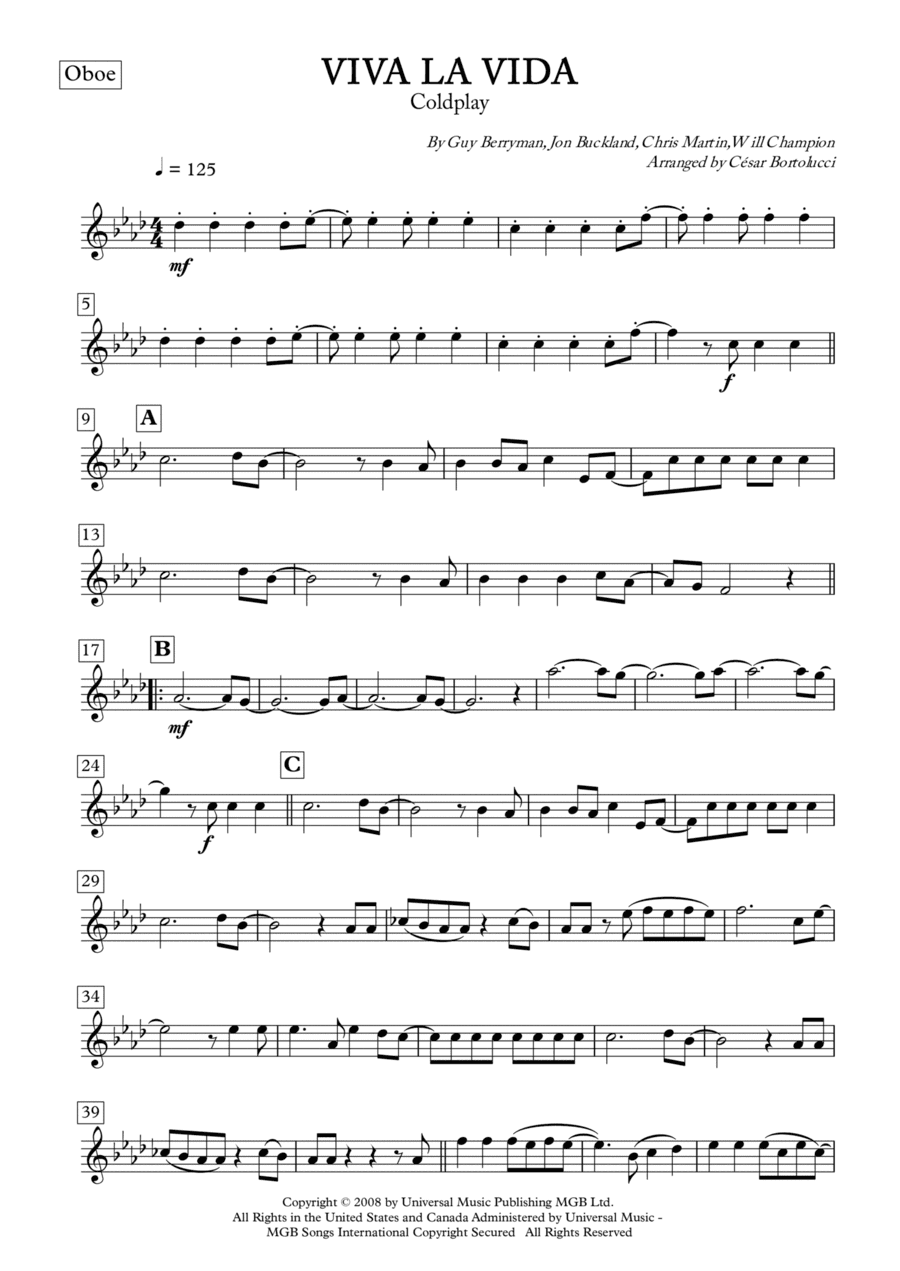 Viva La Vida (arr. ACT Bortolucci)